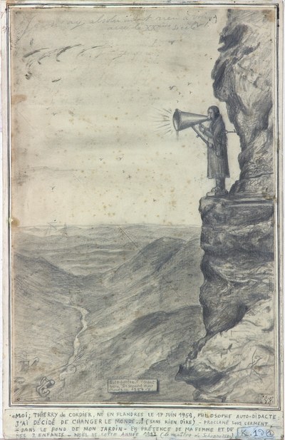 Autoportrait tenant mon discours au monde