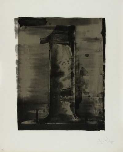 Black and white numerals: Figures from 0 to 9