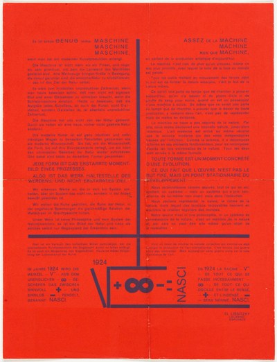 Lay-out affiche voor tijdschrift 'Merz' 8/9 (april/Juli) Nasci-nummer