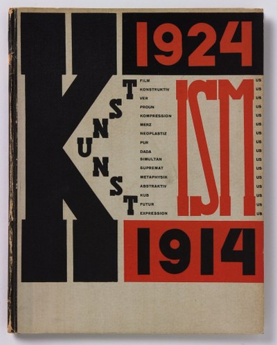 Omslagontwerp en typografie 'Die Kunstismen : 1914 - 1924'