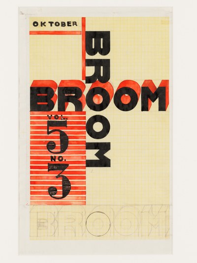 Omslagontwerp voor tijdschrift 'Broom' (nr. 3 vol. 5)