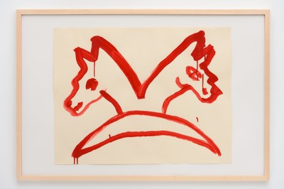 Preparatory sketch for Double Lunar Dogs