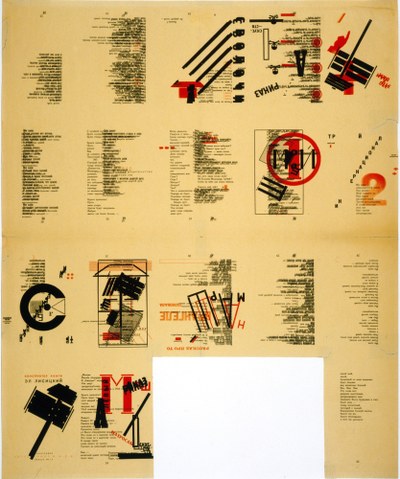 Proefdruk van gedichtenbundel 'Dlja Golosa' (Voor de stem) van Vladimir Majakovskij