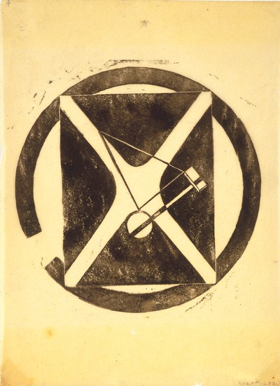 Proefdruk van het omslag van het tijdschrift MA, augustus 1922