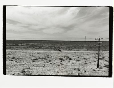 The view from the train's window near Kyzylorda city