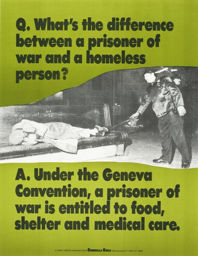 What's the difference between a prisoner of war and a homeless person?