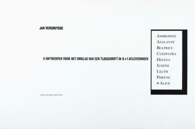 9 ontwerpen voor het omslag van een tijdschrift in 8 + 1 afleveringen