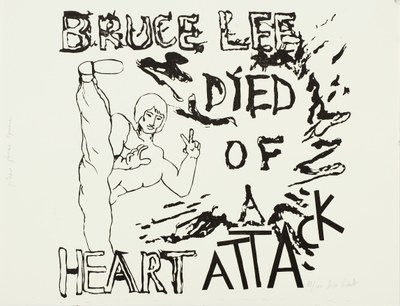 Bruce Lee died of a heart attack (Portfolio Deshima '88)