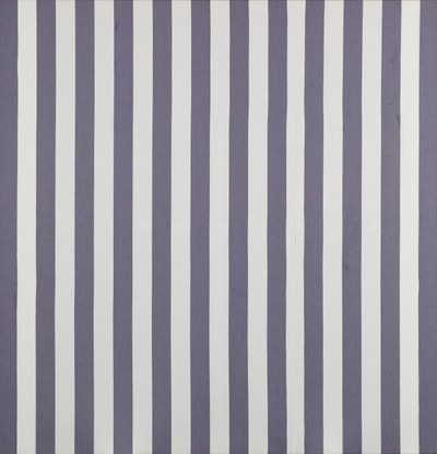 Fragmente einer Rede über die Kunst. 18 peintures sur toile. Tissus rayés blancs et colorés. Juillet 1972  blanc et bleu