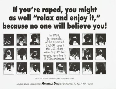 If you're raped, you might as well "relax and enjoy it," because no one will believe you
