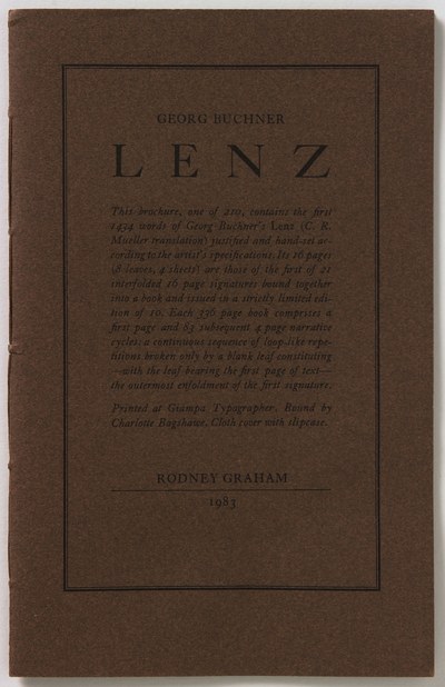 Lenz, Pamphlet