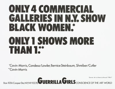 Only 4 commercial galleries in NY show black women