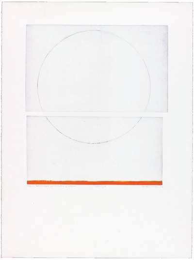 Oranje horizontaal met cirkel in 2 velden