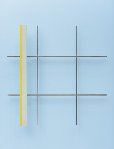 Rasterreliëf met grijs-geel verticaal