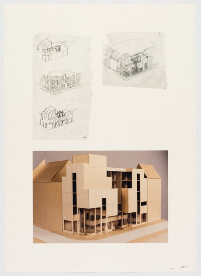 Schetsen en maquette Kunstboekhandel W. König, Keulen 1978