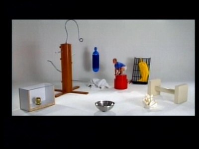 Test Room Containing Multiple Stimuli Known to Elicit Curiosity and Manipulatory Responses and A Dance Incorporating Movements Derived from Experiments by Harry F. Harlow and Choreographed in the Manner of Martha Graham