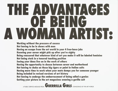 The advantages of being a woman artist