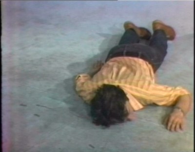 Tony Sinking into the Floor, Face Up, and Face Down