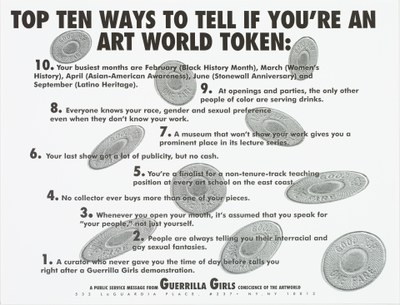 Top ten signs that you're an artworld token